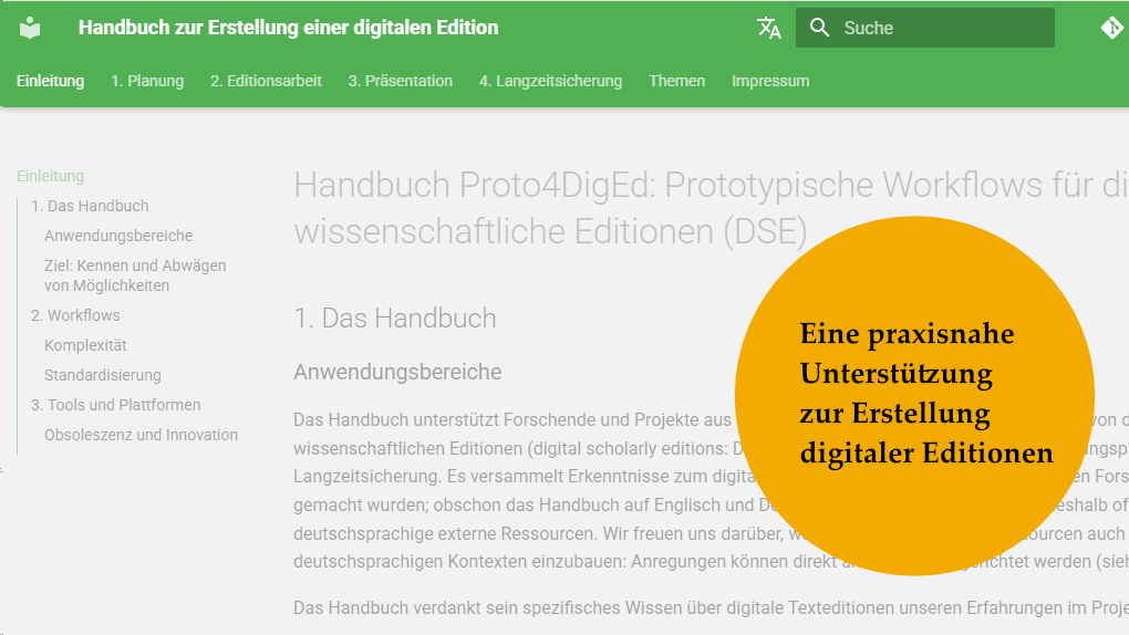 Handbuch zur Erstellung digitaler Editionen